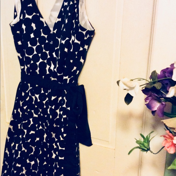 navy and white sundress